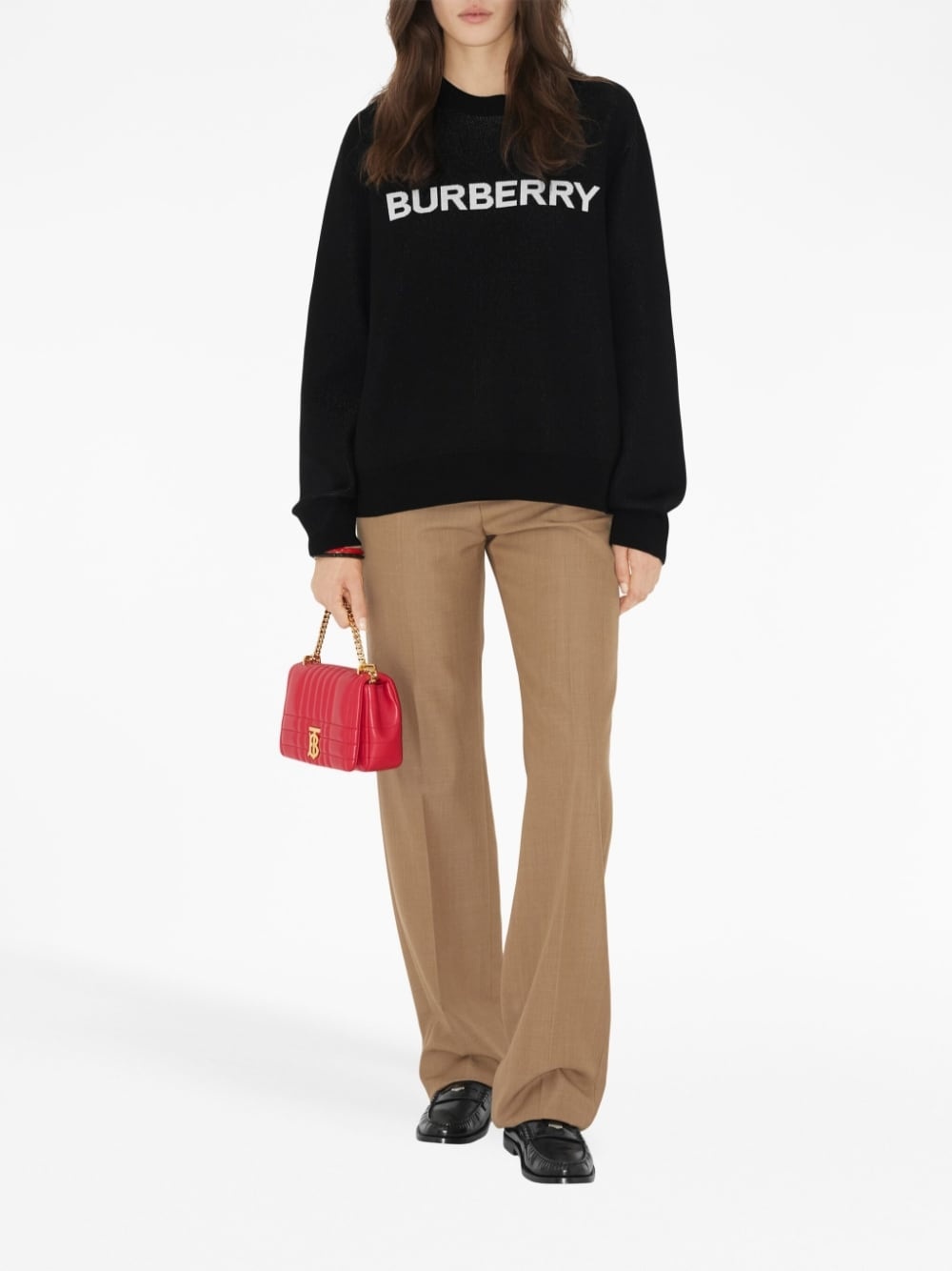 intarsia-knit logo jumper - 2