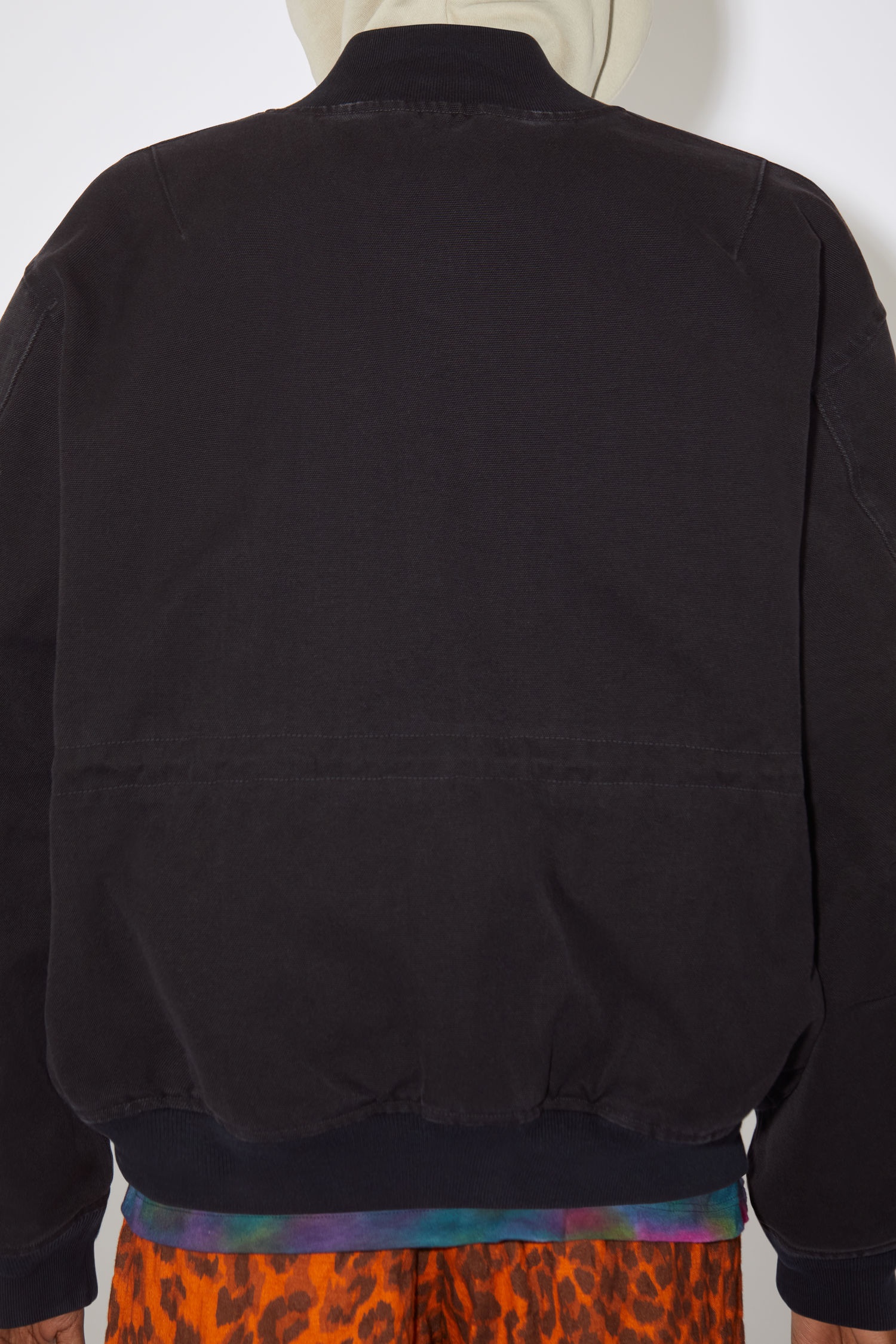 Cotton bomber jacket - Black - 5