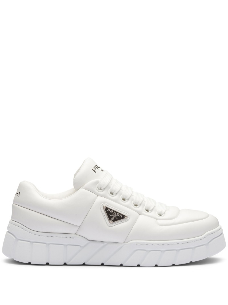 Prada padded leather sneakers | farfetch | REVERSIBLE