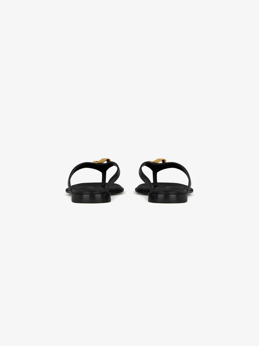 G CHAIN BUCKLE SANDALS IN LEATHER - 3