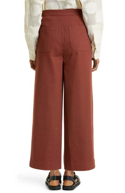 BODE Wide Leg Cotton Twill Pants outlook