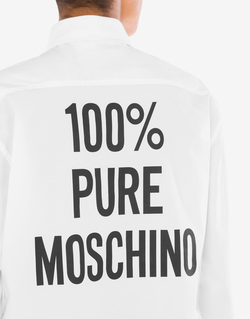 PURE MOSCHINO PRINT POPLIN SHIRT 4