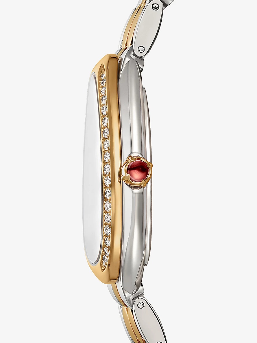 103755 Serpenti Seduttori 18ct yellow-gold, stainless-steel and diamond quartz watch - 4