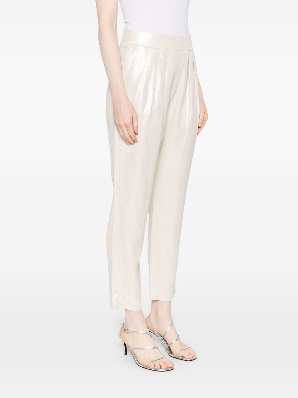 pleat-detail trousers - 3