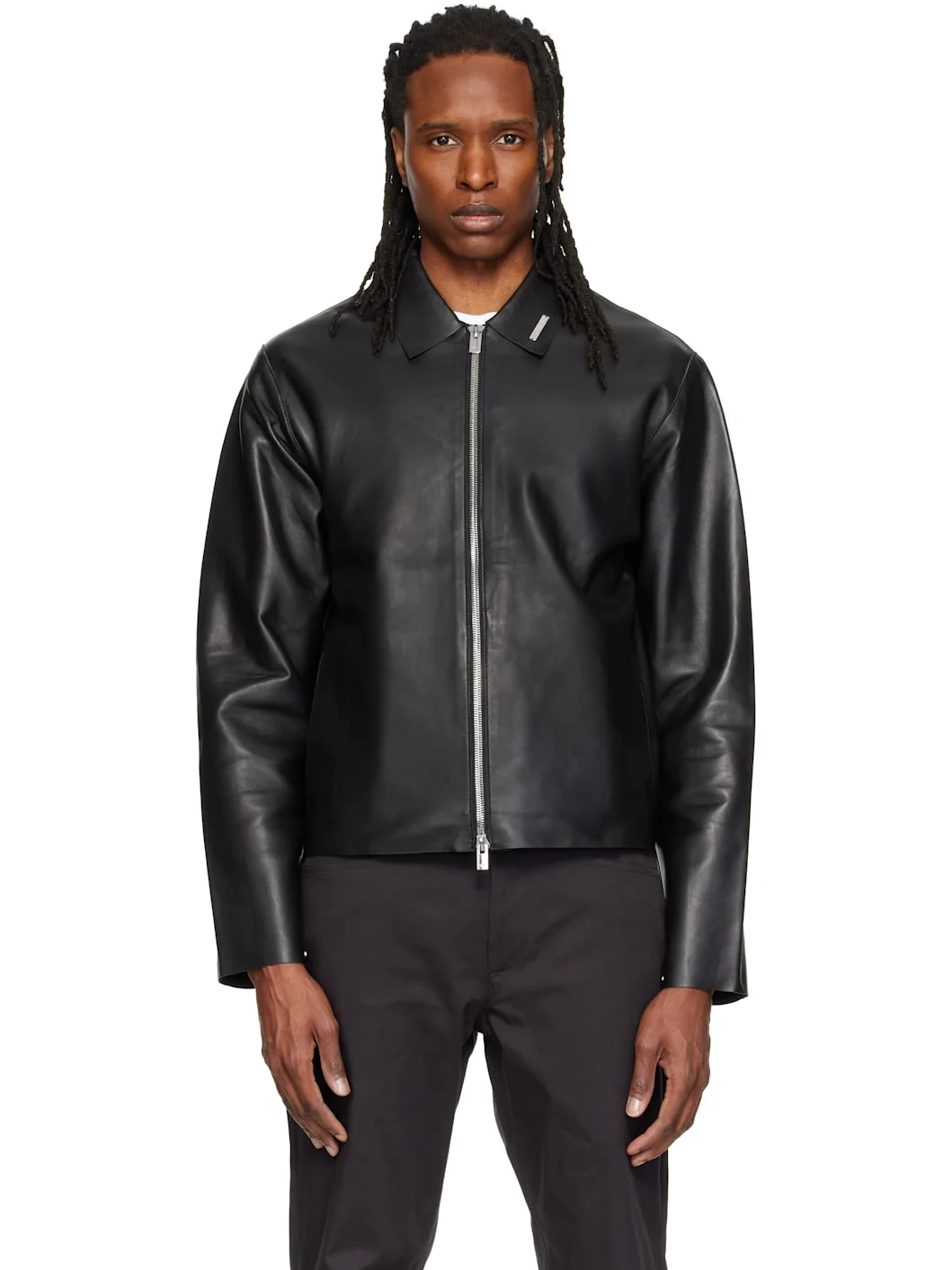 Black Tremor Leather Jacket - 1