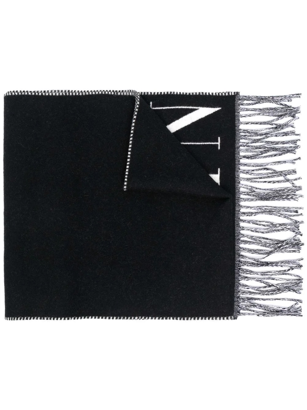 VLTN knitted logo scarf - 1