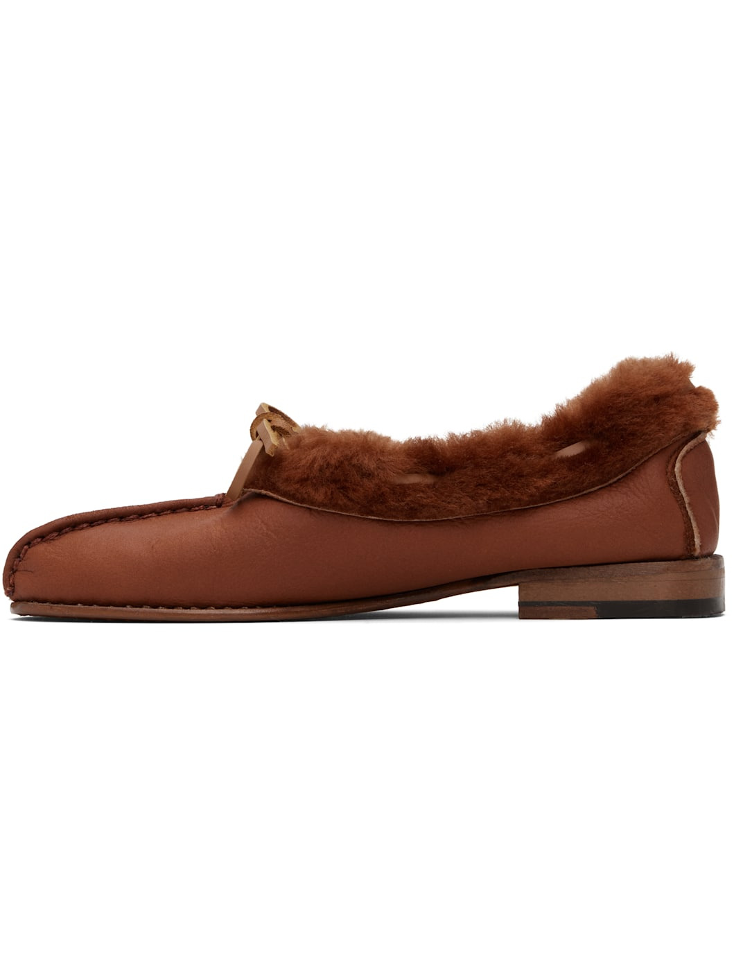 Tan Tilla Shearling Loafers - 3