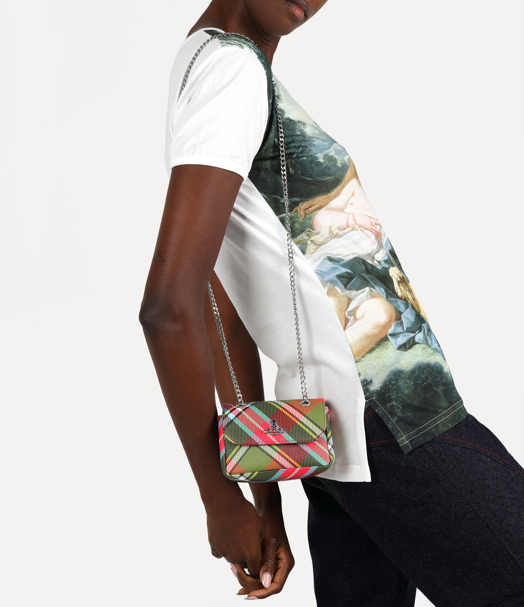 DERBY SMALL PURSE WITH CHAIN TARTAN - 2