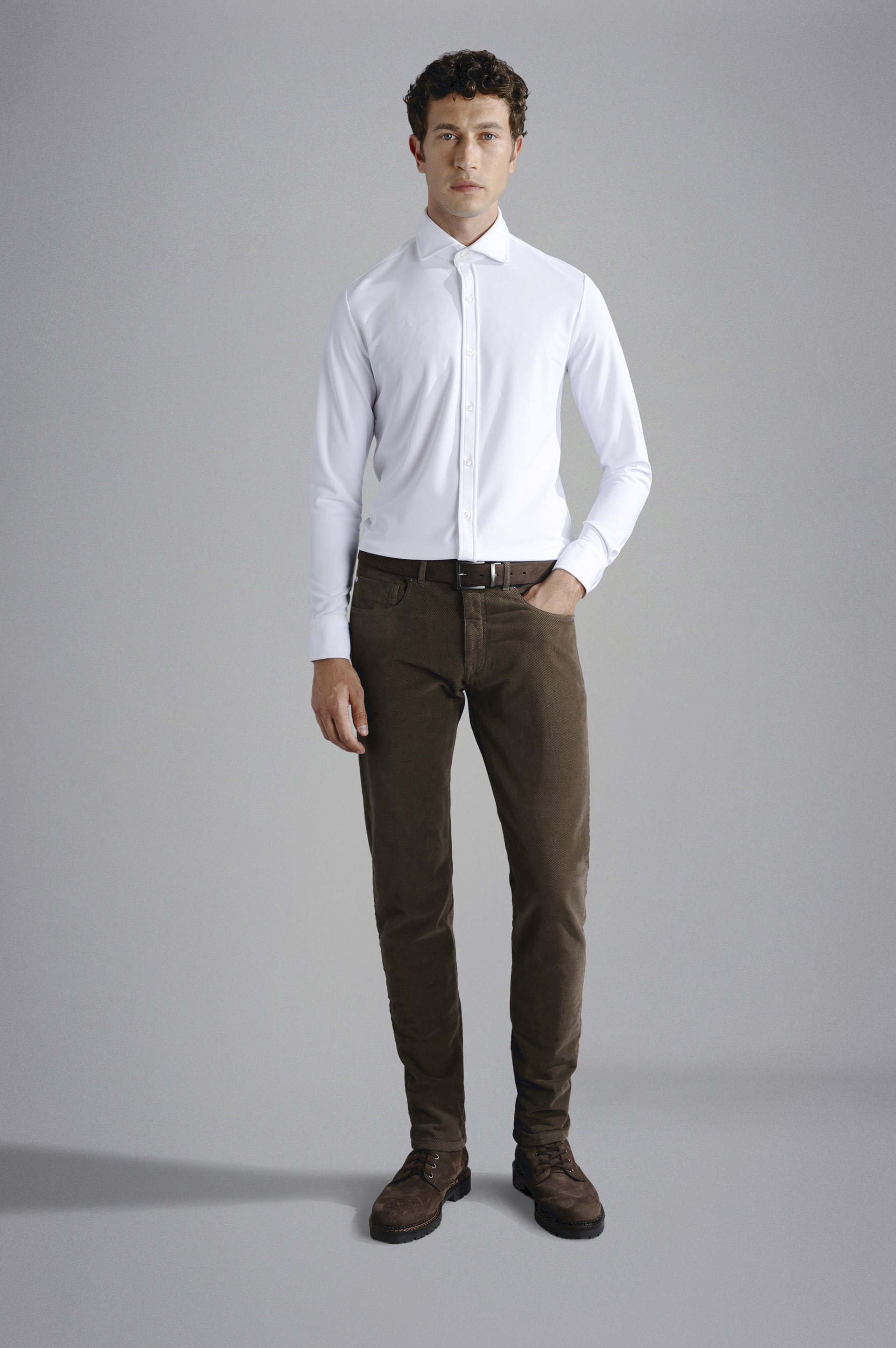 VELVET TWILL 5-POCKETS TROUSERS - 2