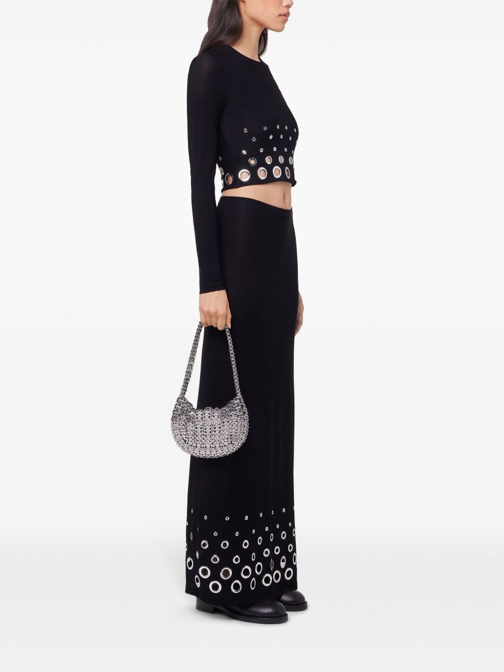 eyelet crop top - 3