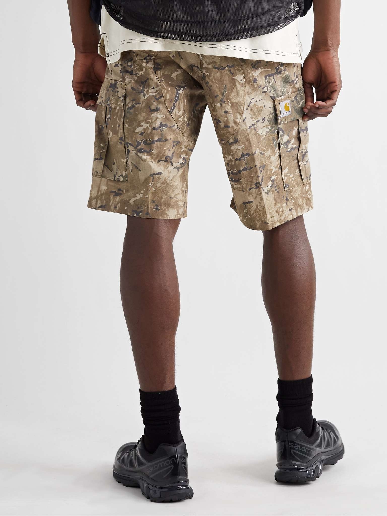 Aviation Camouflage-Print Cotton-Ripstop Cargo Shorts - 4