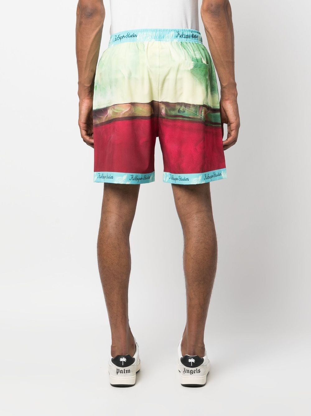 illustration-print Bermuda shorts - 4