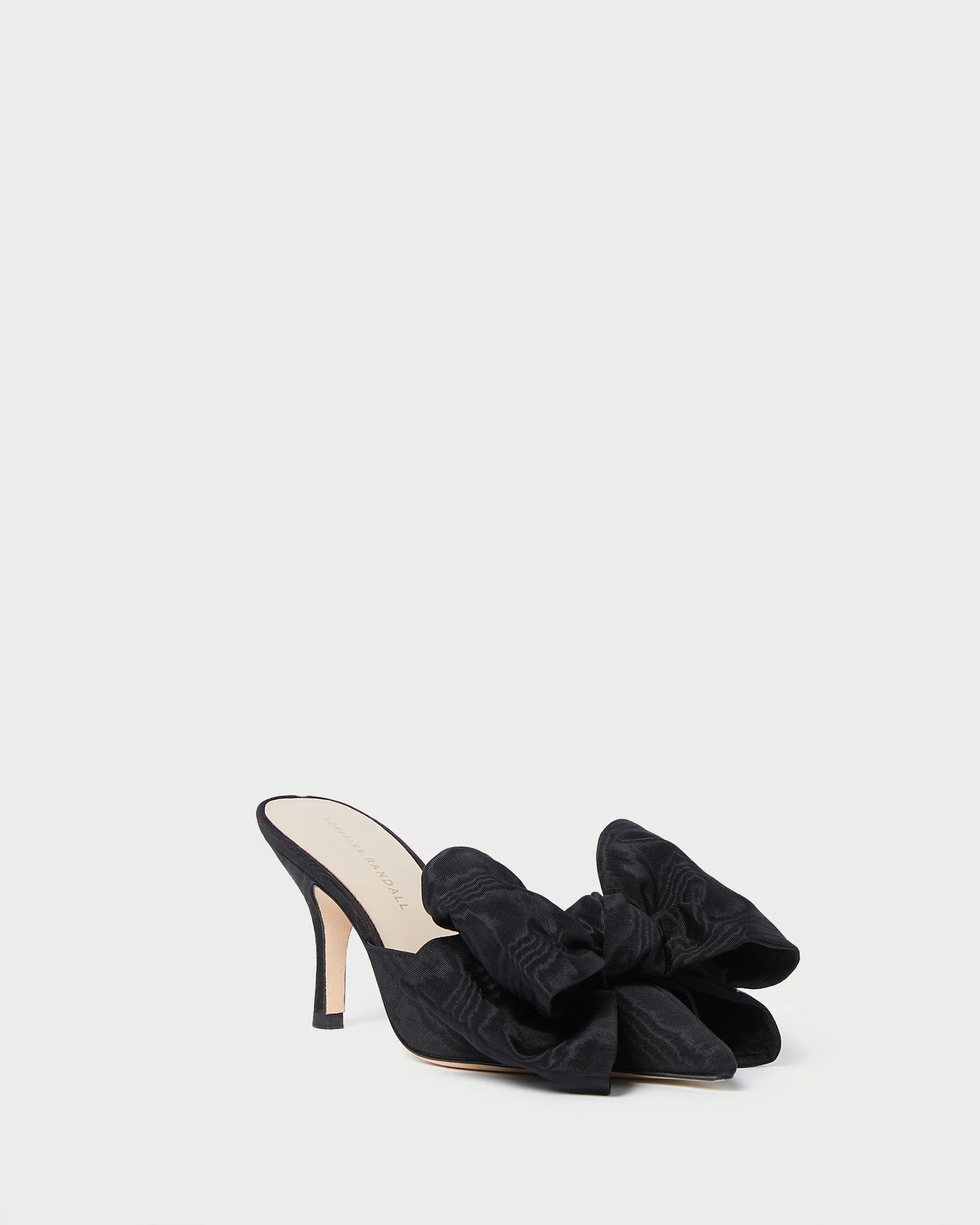 Margot Black Moiré Bow Mule - 1