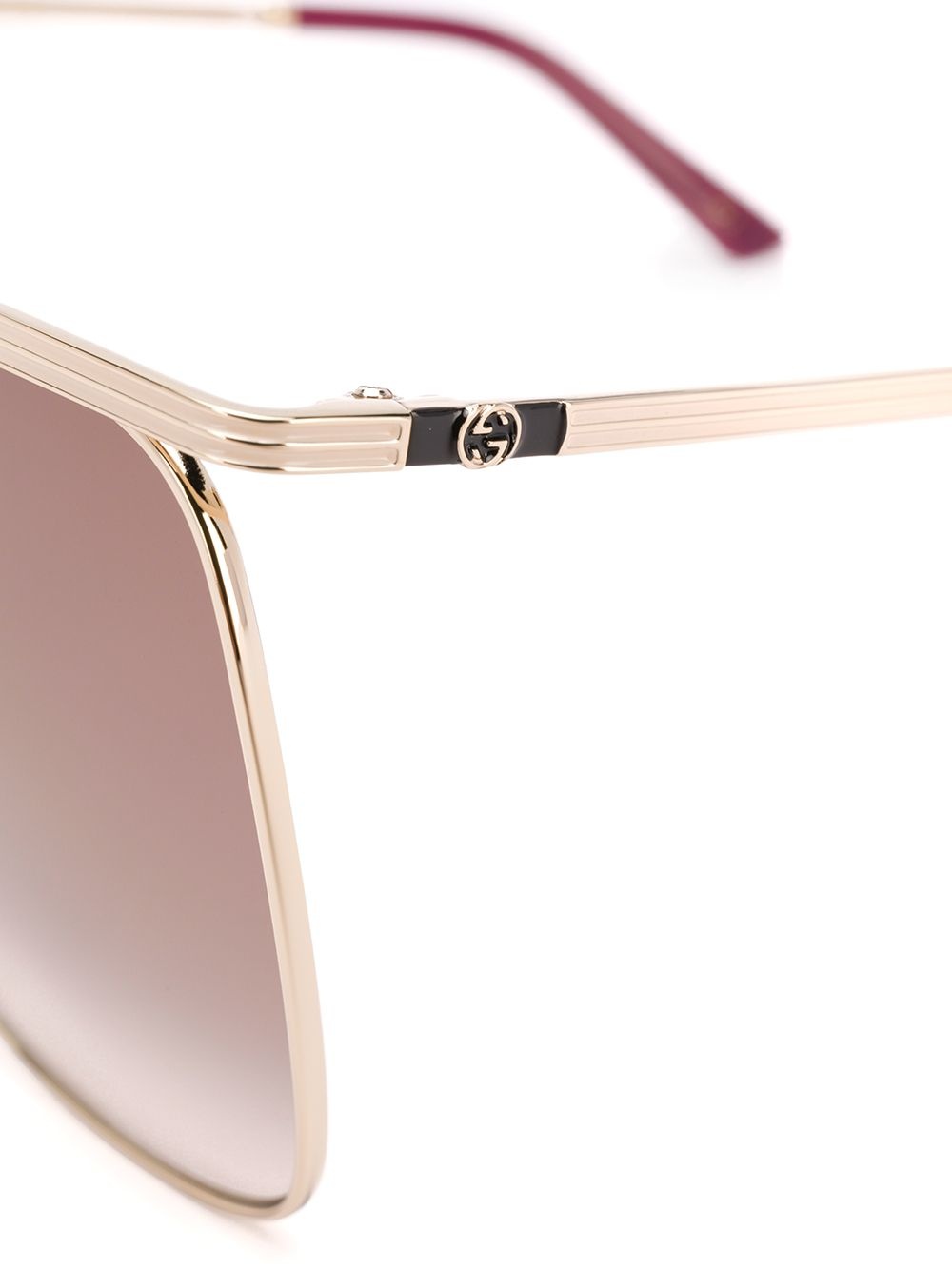 oversized metal-frame sunglasses - 3