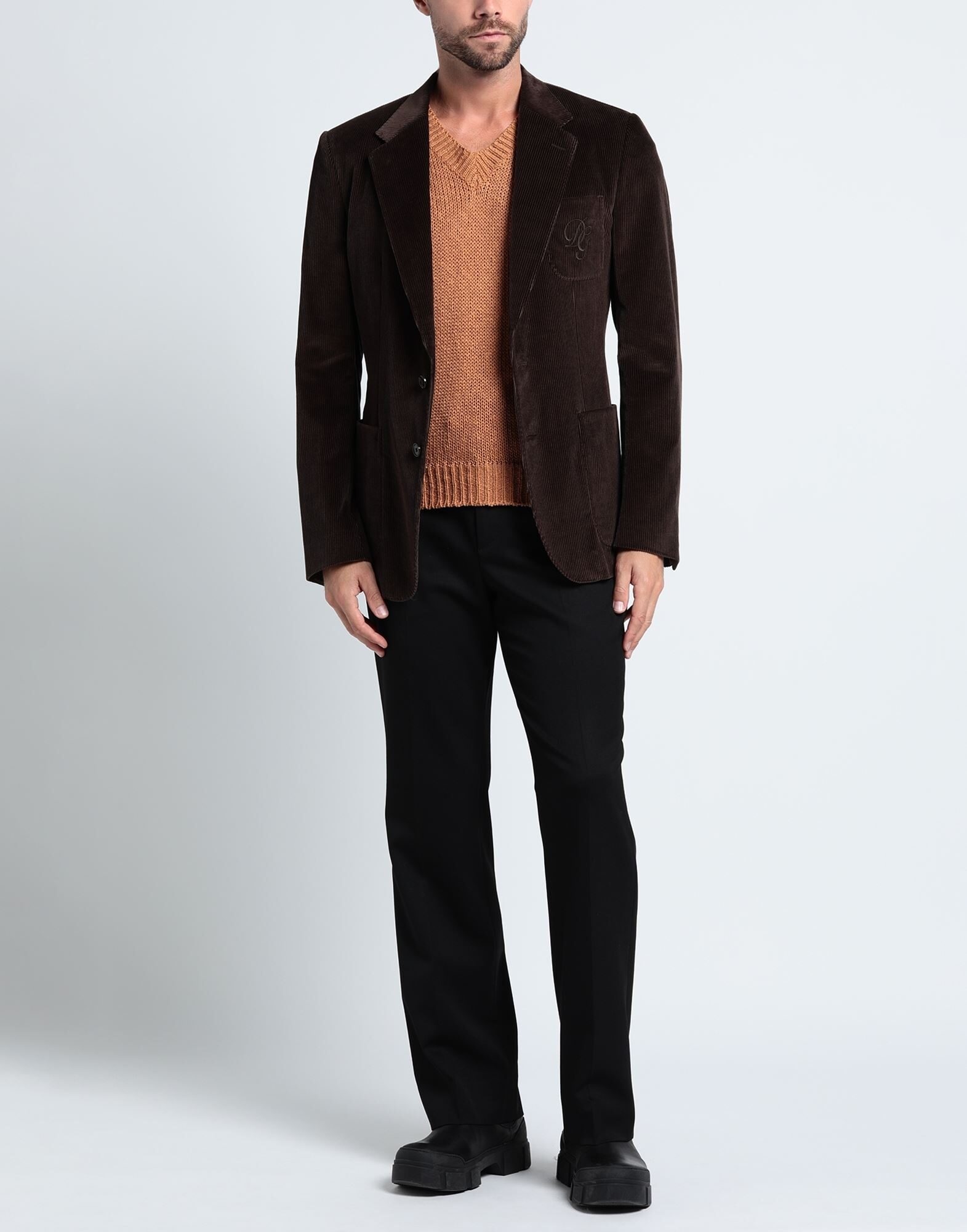 Dark brown Men's Blazer - 3