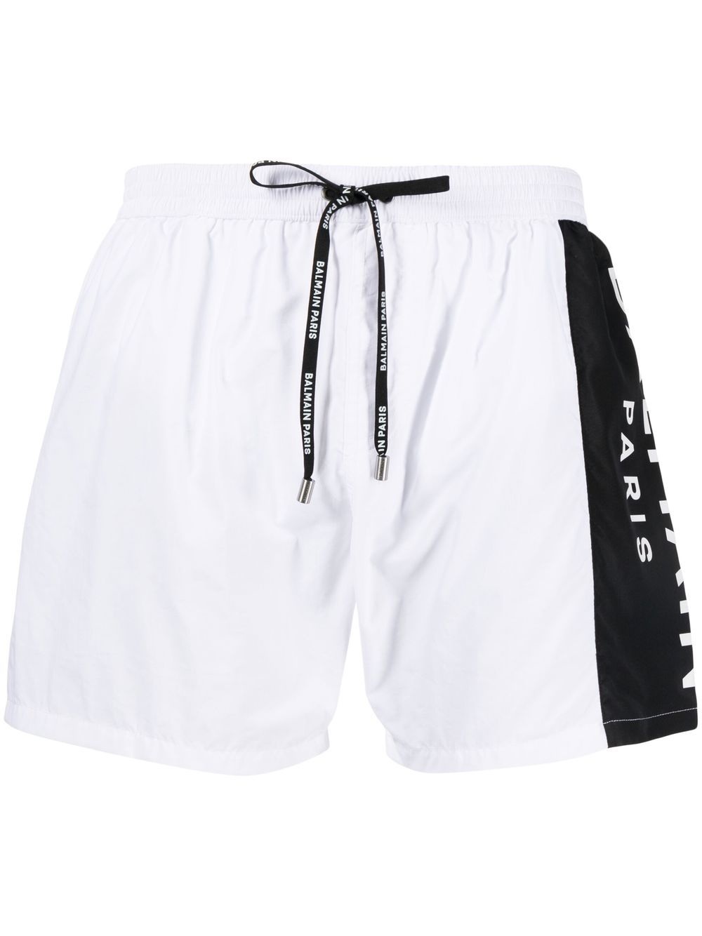 side logo-print swim shorts - 1