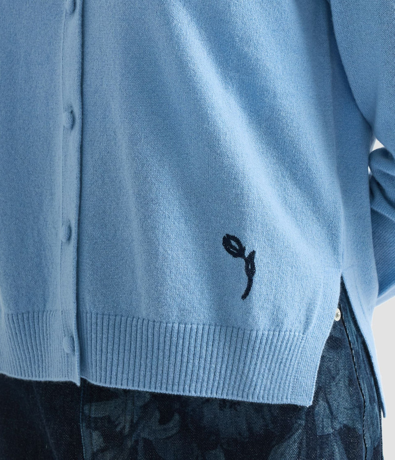 CASHMERE CREW NECK CARDIGAN 6