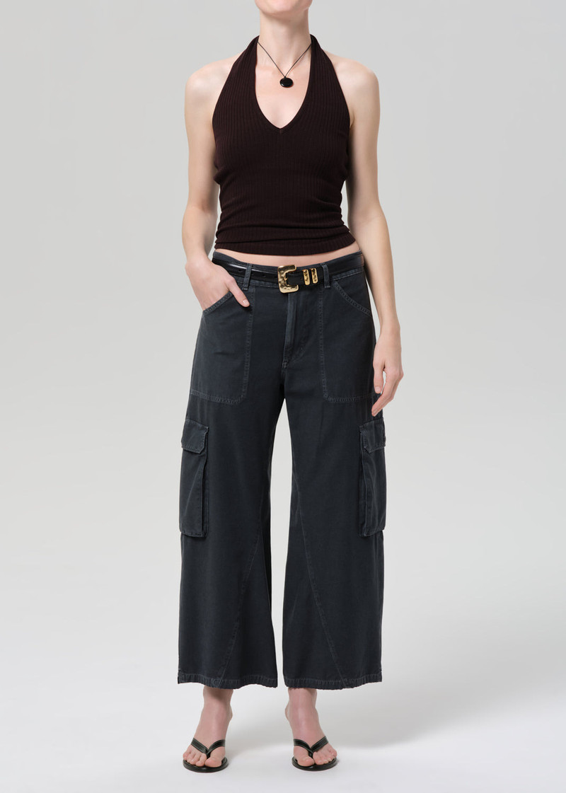 Thassos Twisted Seam Utility Pant In Washed Black - 1