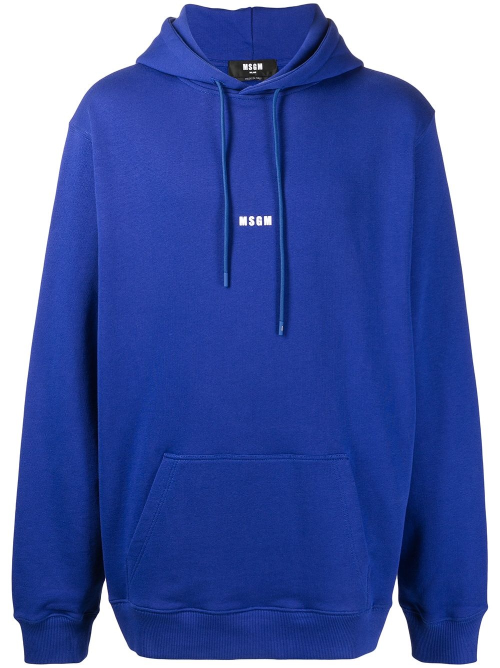 logo-print cotton hoodie - 1