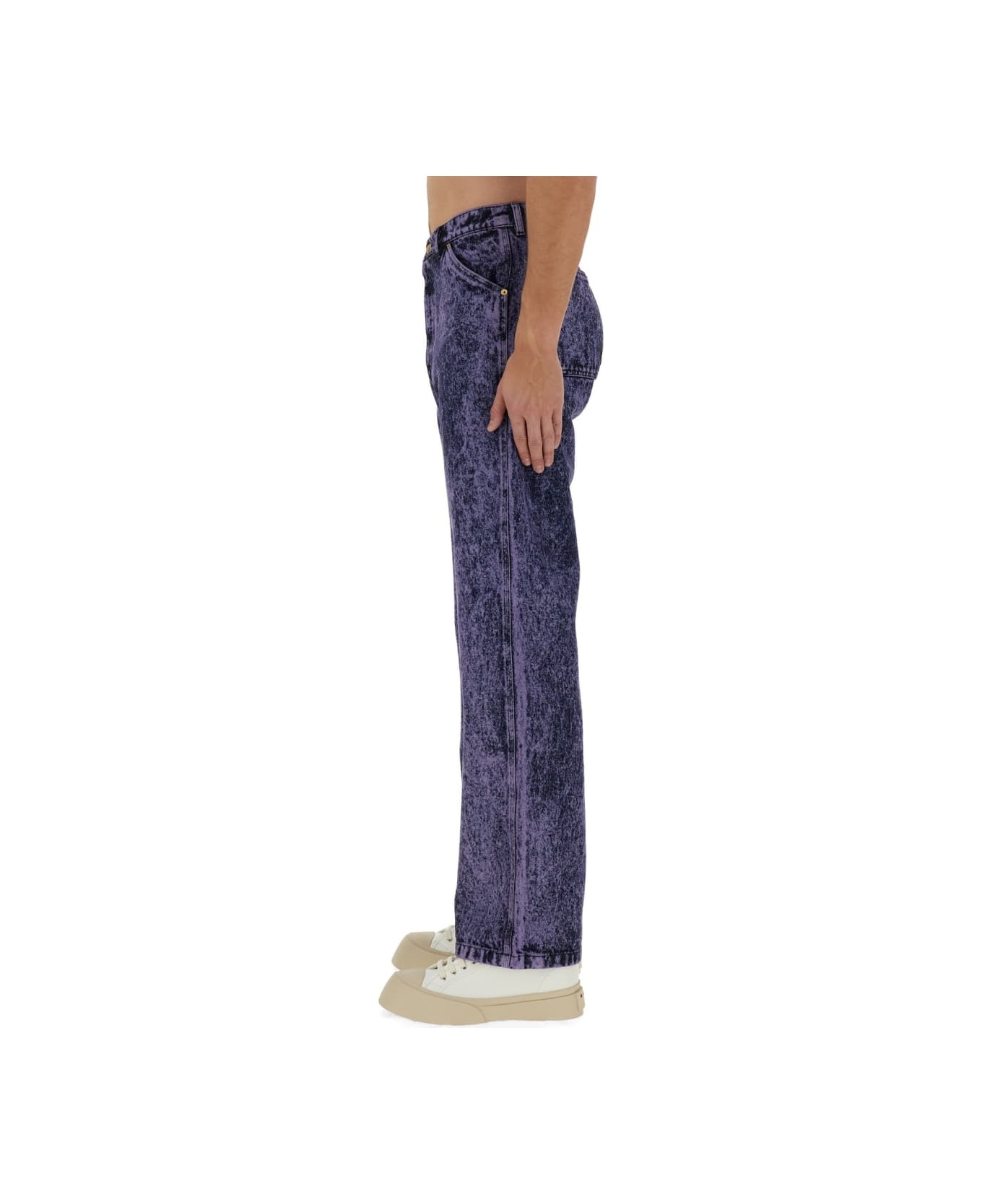 Marbled Effect Jeans - 4