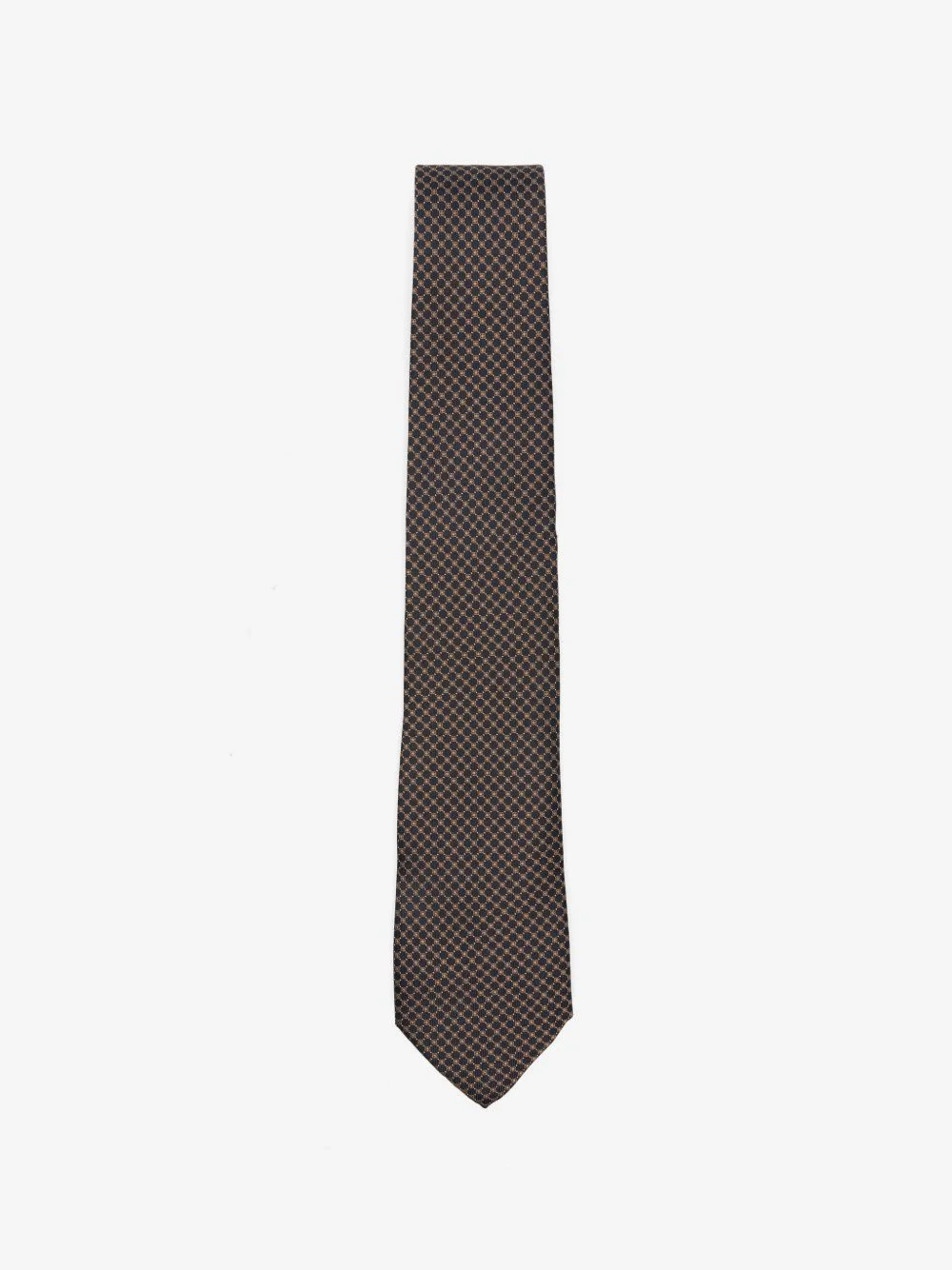 geometric-pattern floral-motif tie - 1