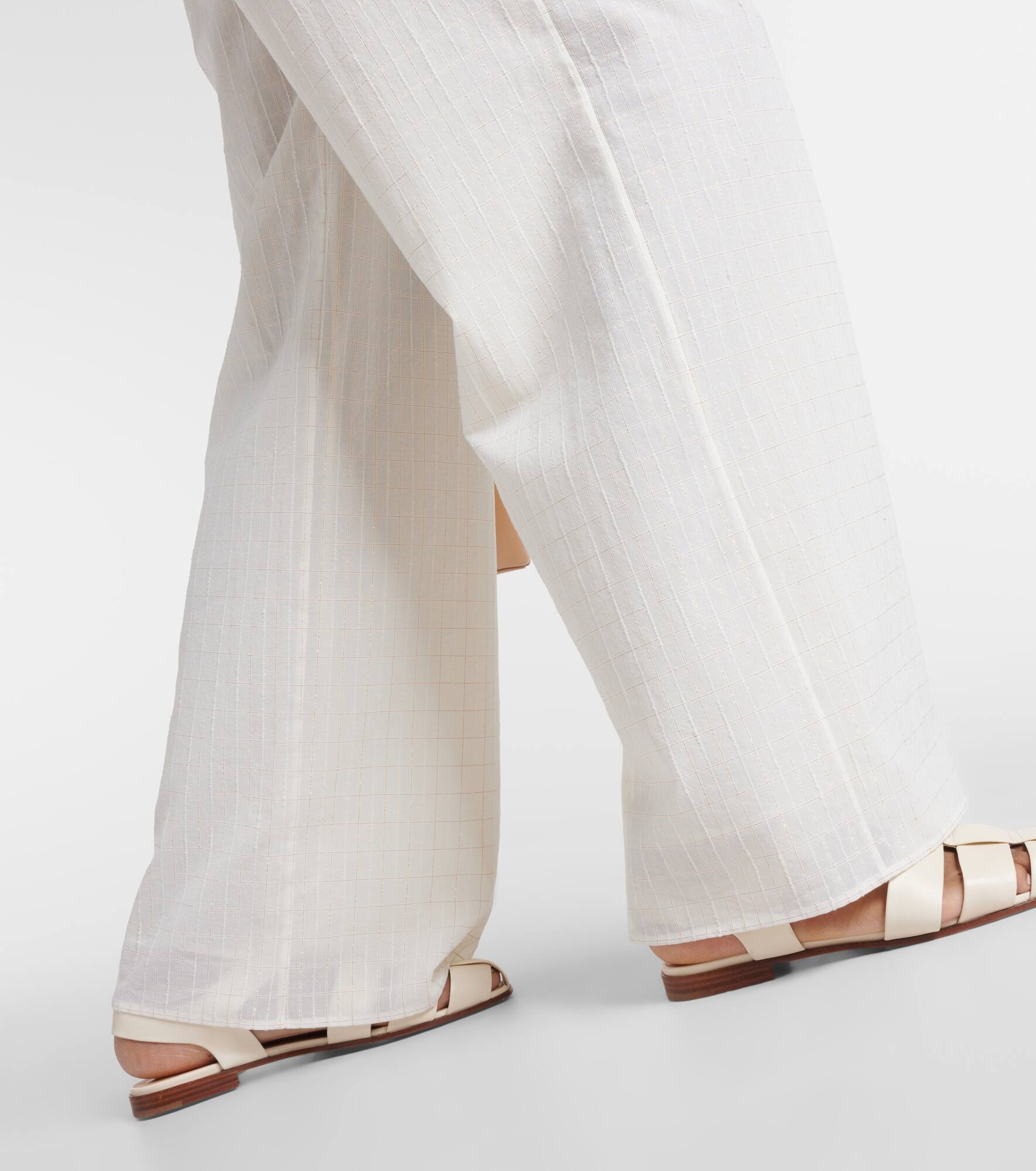 Tristin high-rise cotton-blend wide-leg pants - 5