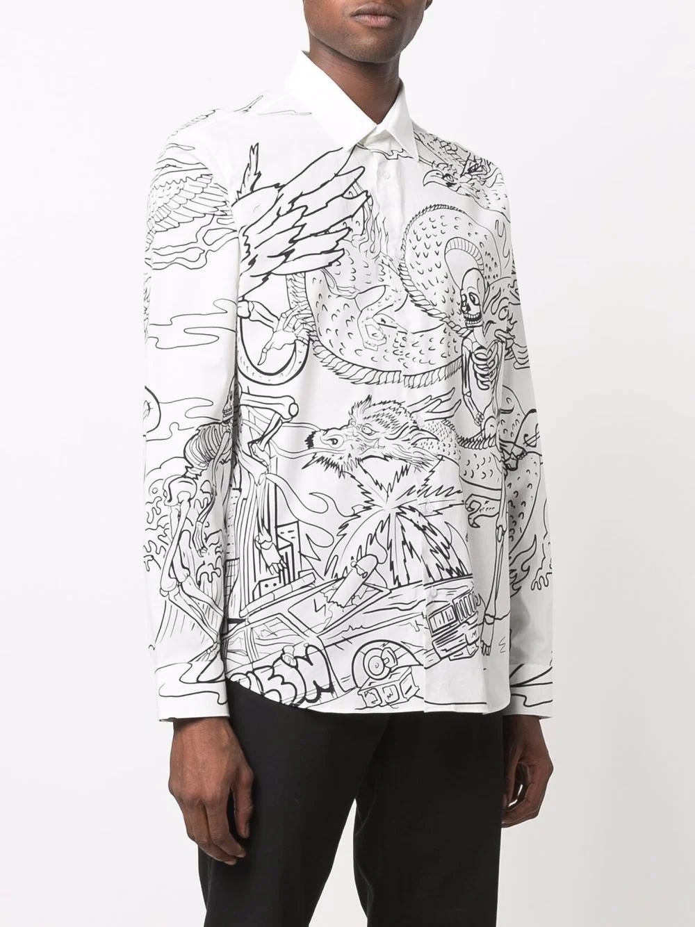 illustrated long sleeved shirt - 3