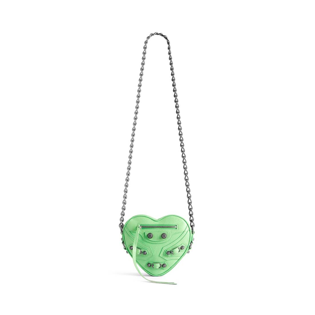 Women's Le Cagole Heart Mini Bag  in Light Green - 1