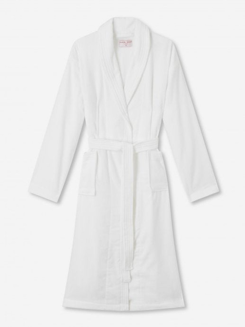 Women's Bathrobe Triton 10 Terry Cotton White 1
