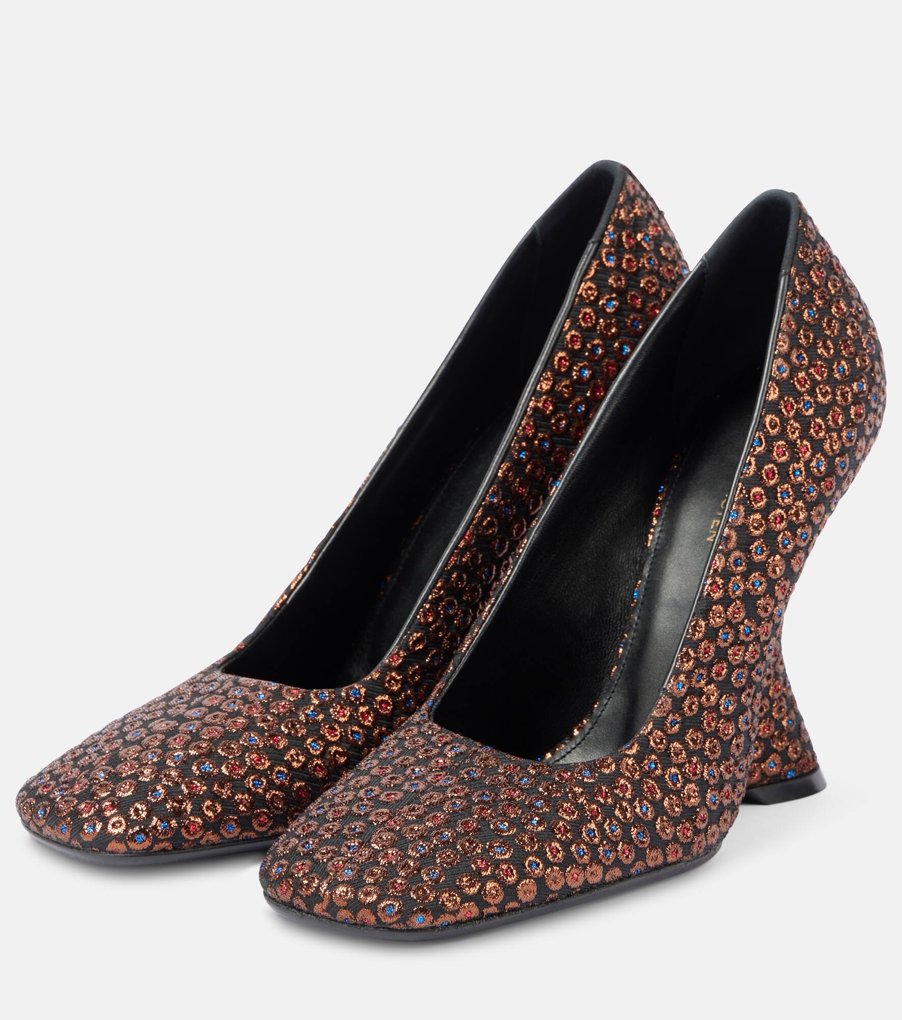 Jacquard wedge pumps - 4
