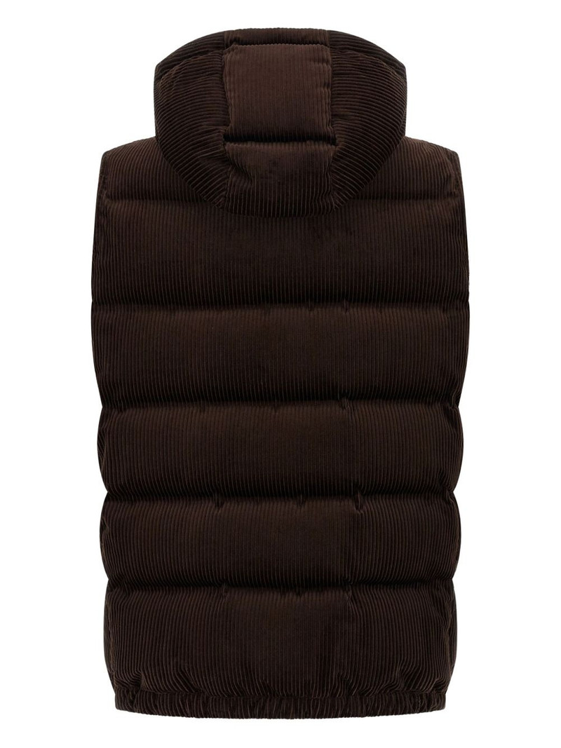 Brunello Cucinelli quilted corduroy vest outlook