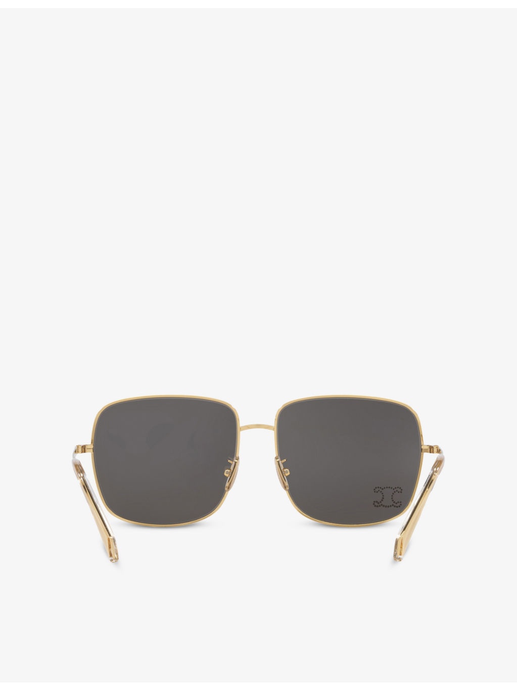 CL40284U Triomphe Rhinestone Square-Frame Metal Sunglasses - 3