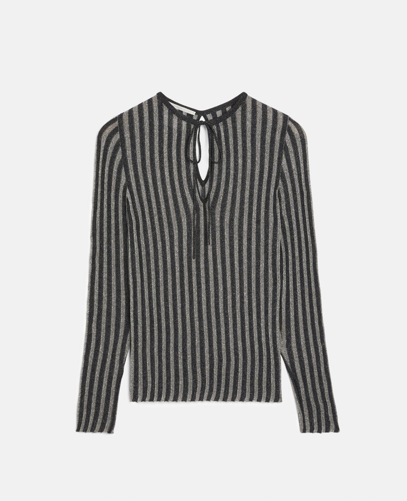 Pleated Top with Cutout and Pinstripes 1