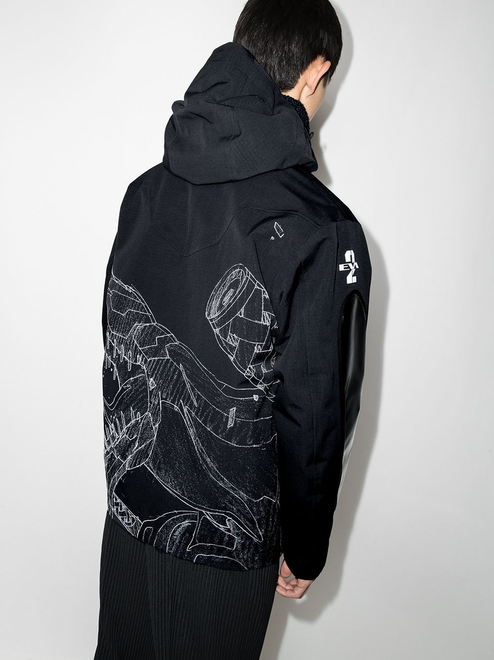 x Evangelion graphic-print hooded jacket - 3