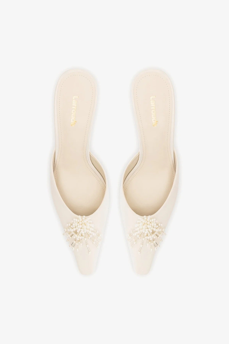 Carine Mule White Satin 6