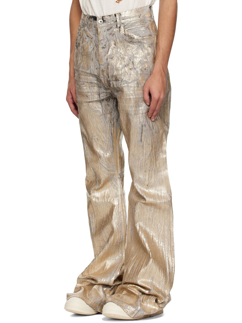 Rick Owens DRKSHDW Gold Hollywood Bolan Bootcut Jeans outlook