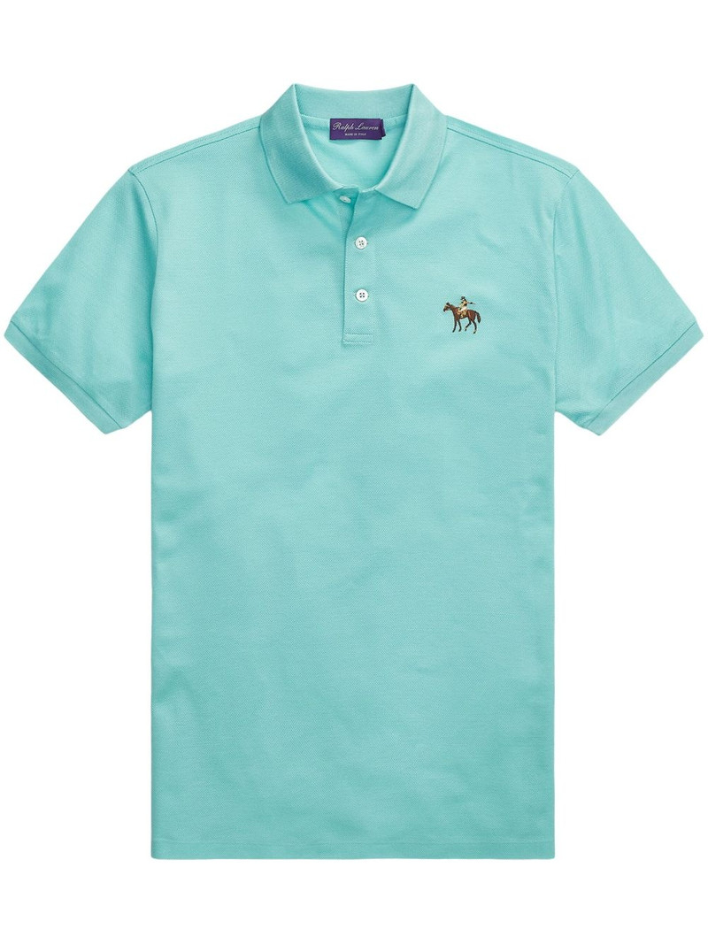 logo-embroidered polo shirt 1