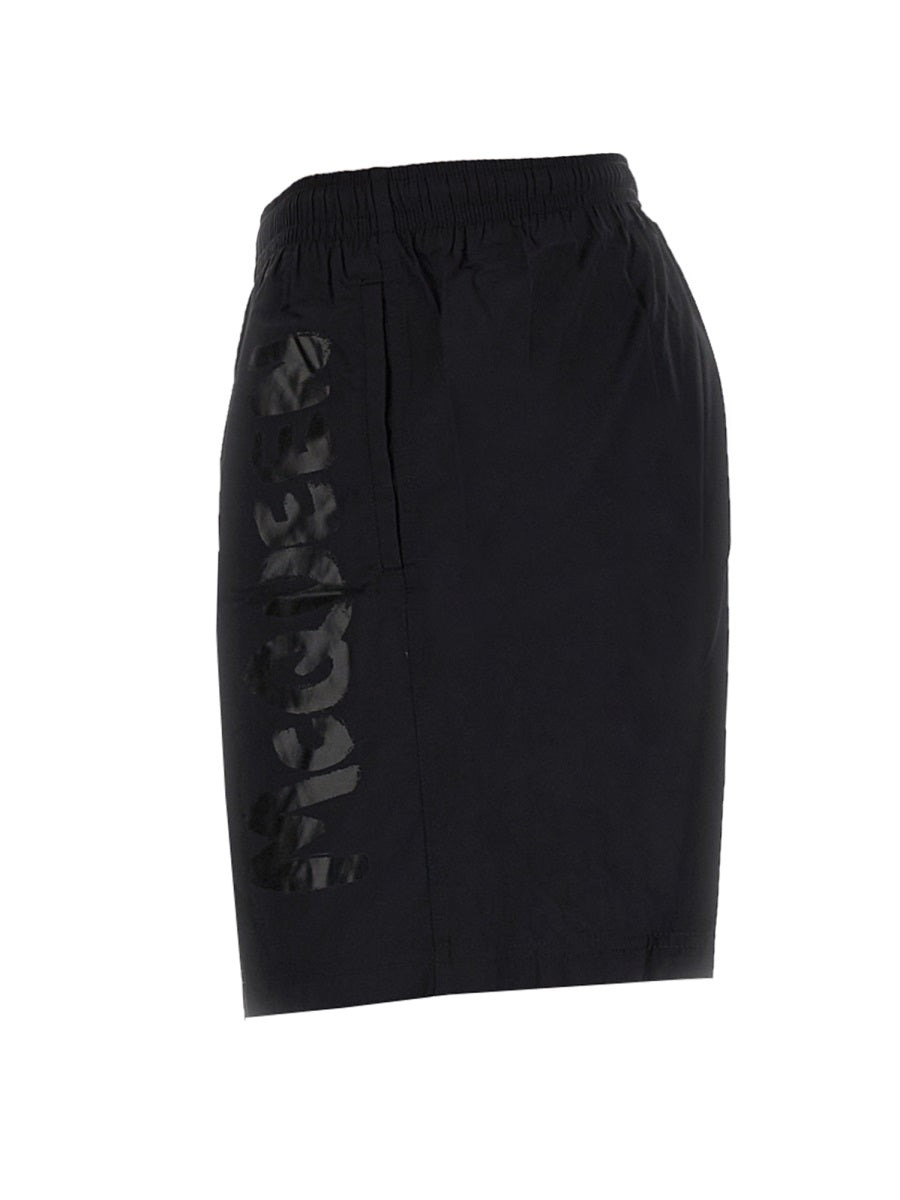 Alexander Mcqueen Men Graffiti Logo Swimsuit - 3