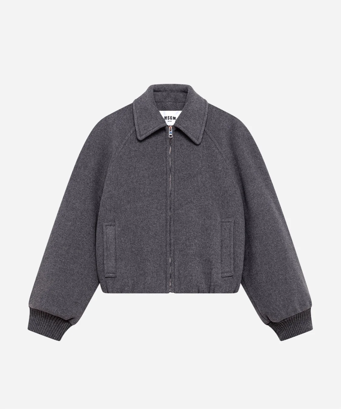 Wool blend bomber jacket - 1