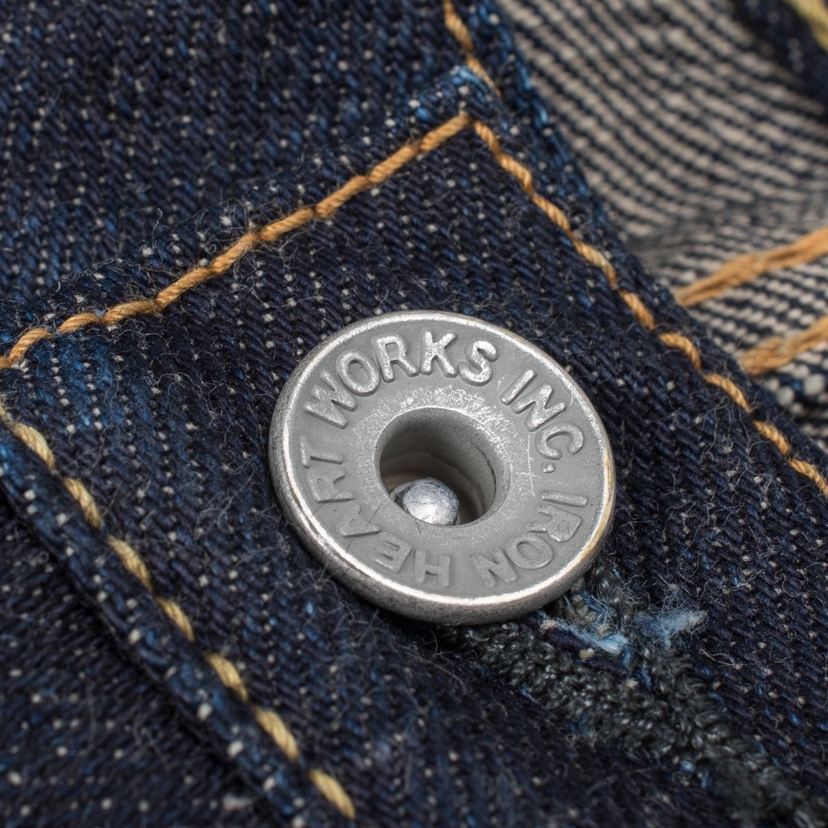 IH-666S-18 18oz Vintage Selvedge Denim Slim Straight Cut Jeans - Indigo - 8