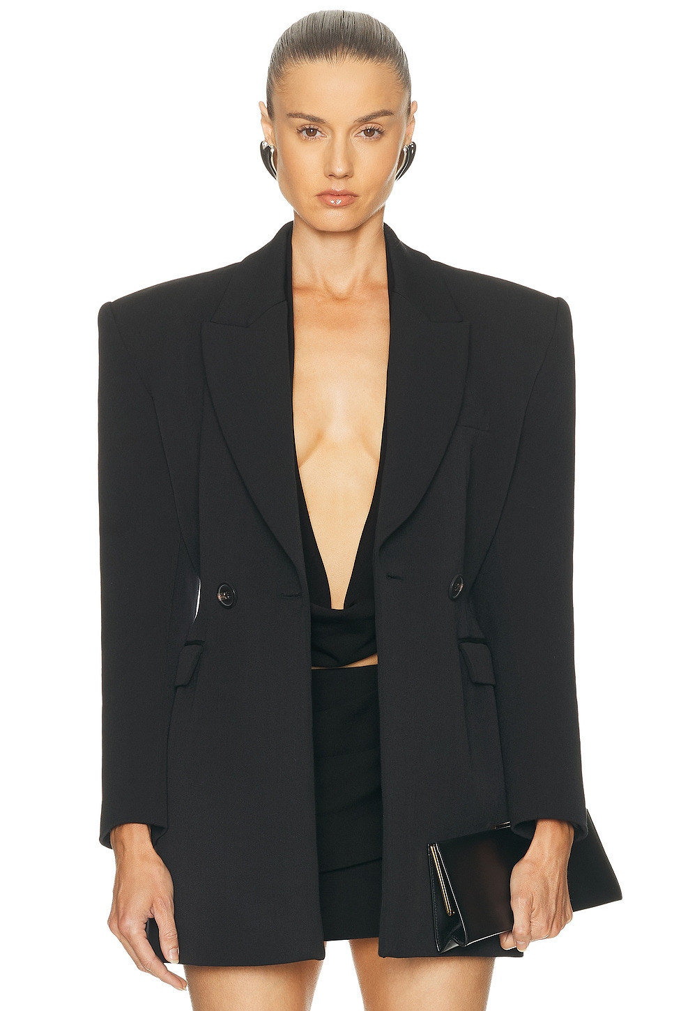 Double Breasted Contour Blazer - 2
