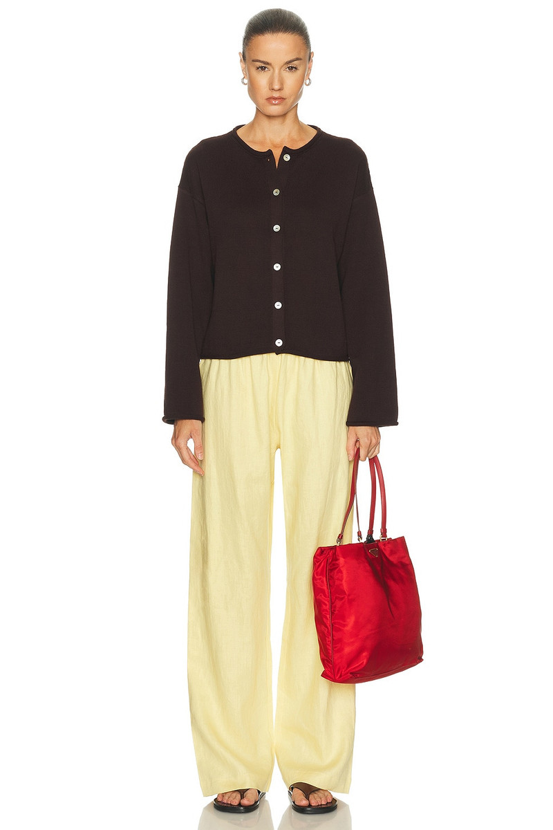 DONNI. The Cotton Knit Roll Cardigan outlook
