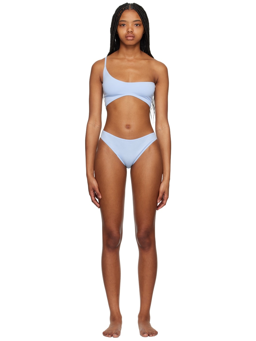 Blue Asymmetric Underwear Set - 1