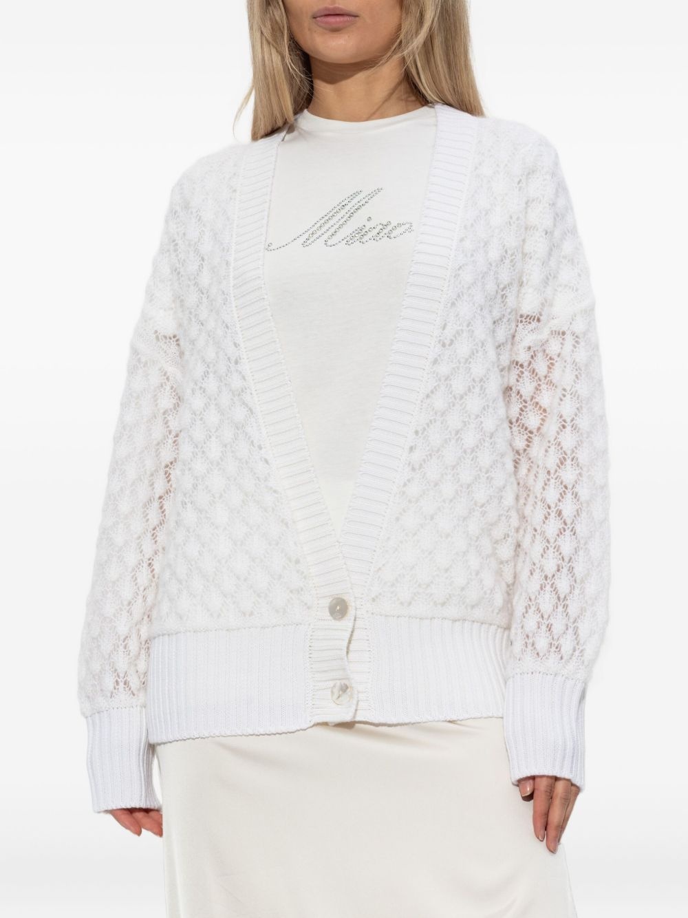 open-knit cardigan - 3