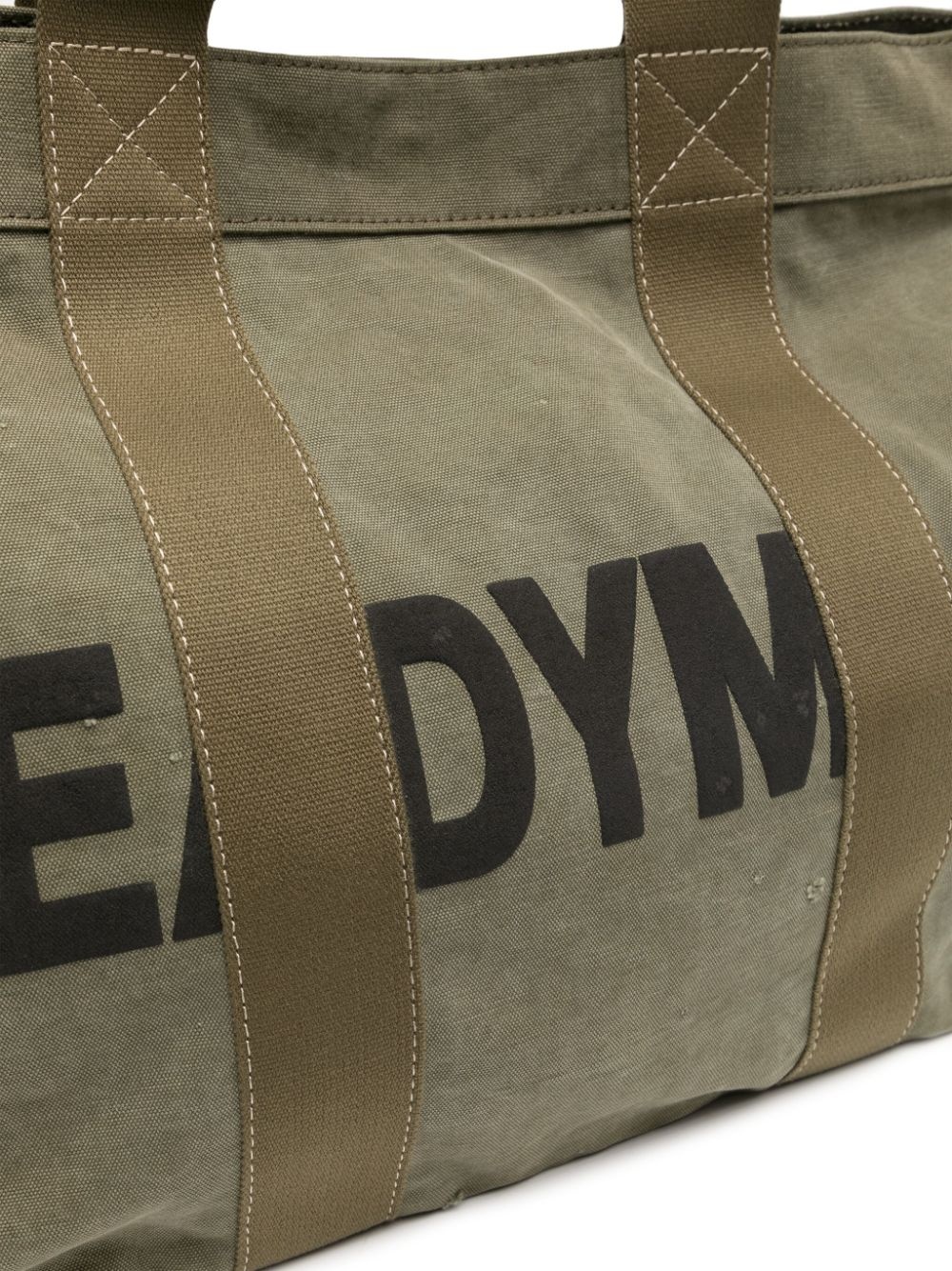 logo-print cotton-canvas tote abg - 4