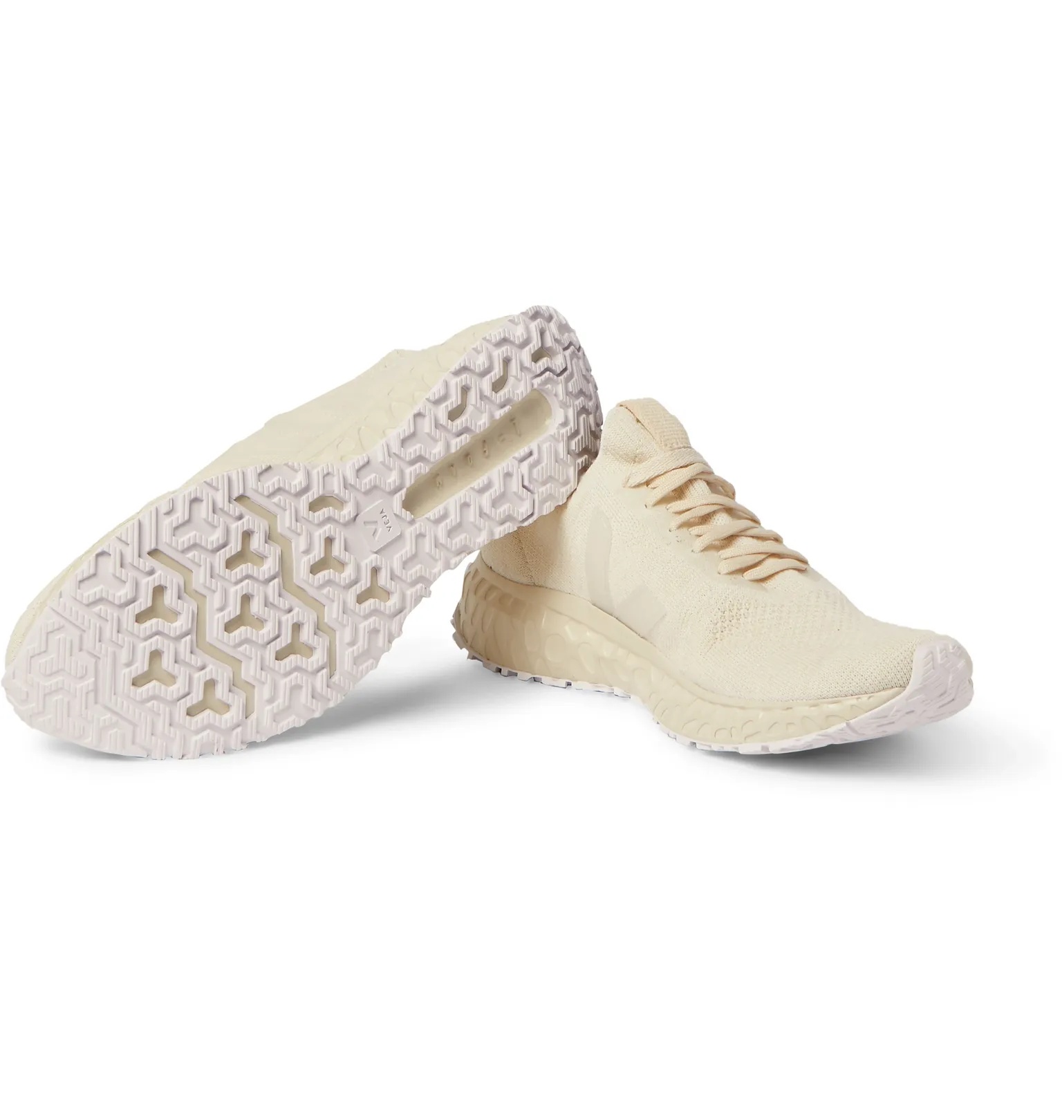 + Veja Rubber-Trimmed Stretch-Knit Sneakers - 9