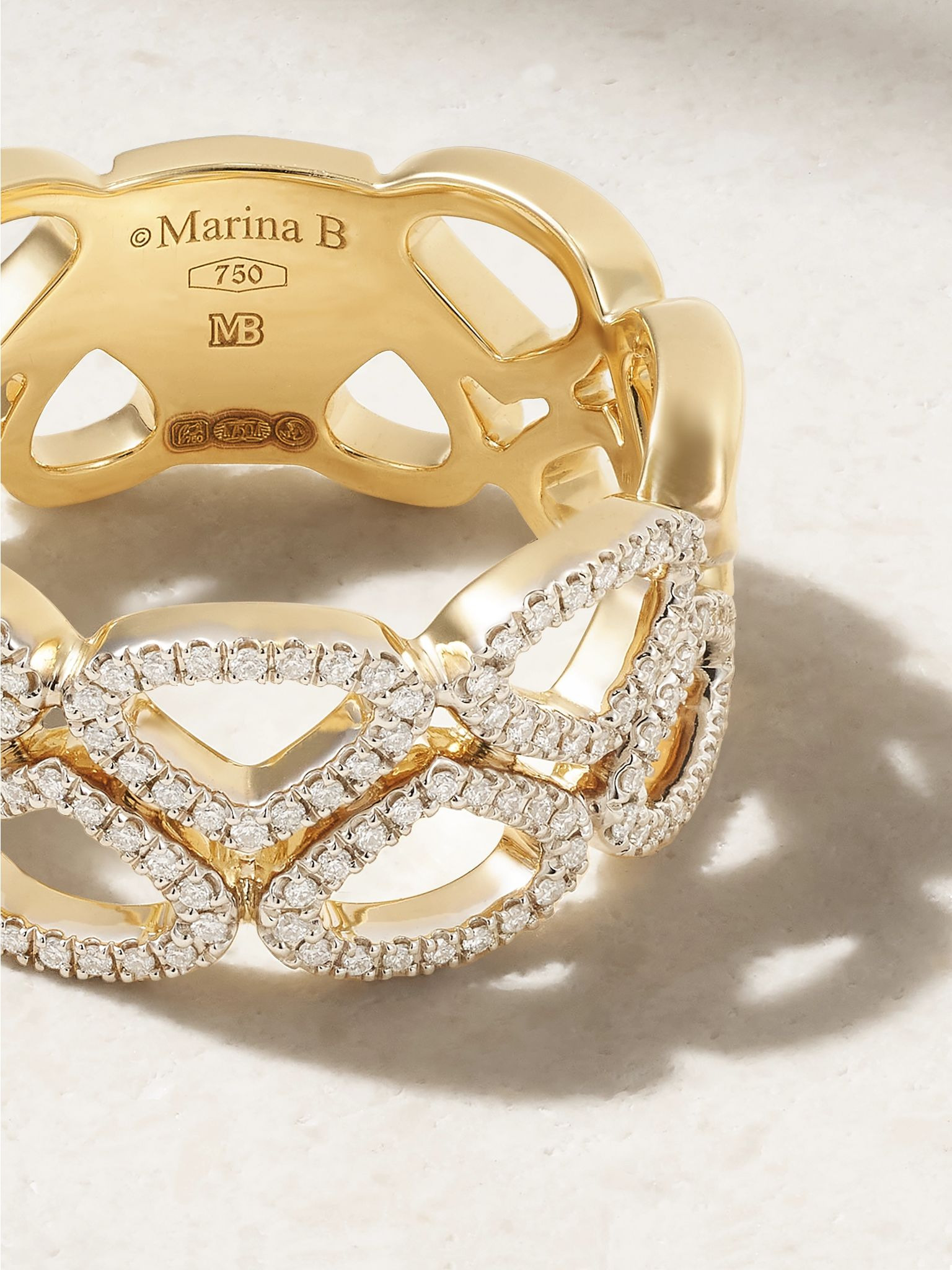 Trina 18-karat gold diamond ring Gold - 4