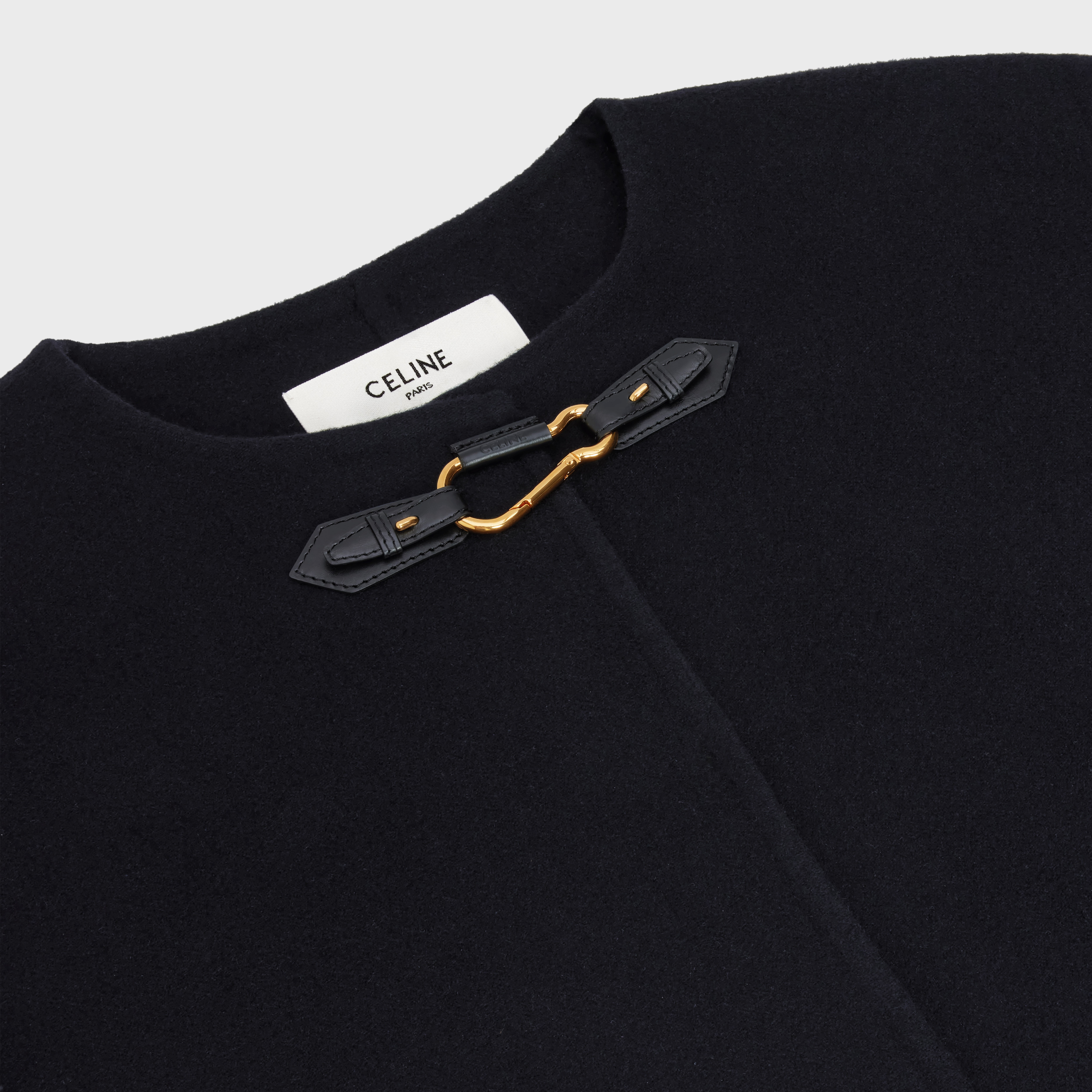 COAT WITH PURE COLLAR IN DOUBLE FACED CASHMERE - 3