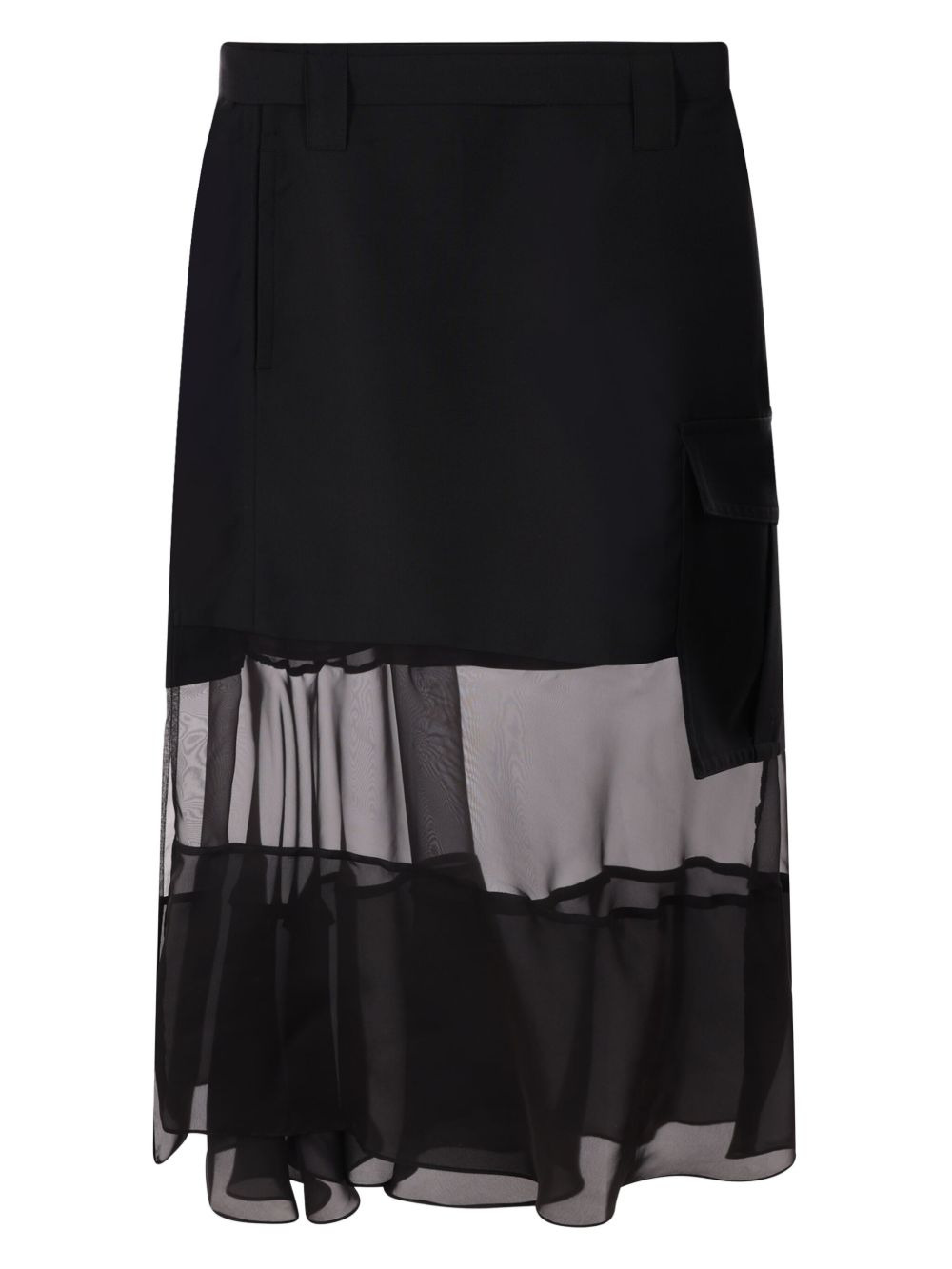 Sacai Women Asymmetrical Midi Skirt - 3