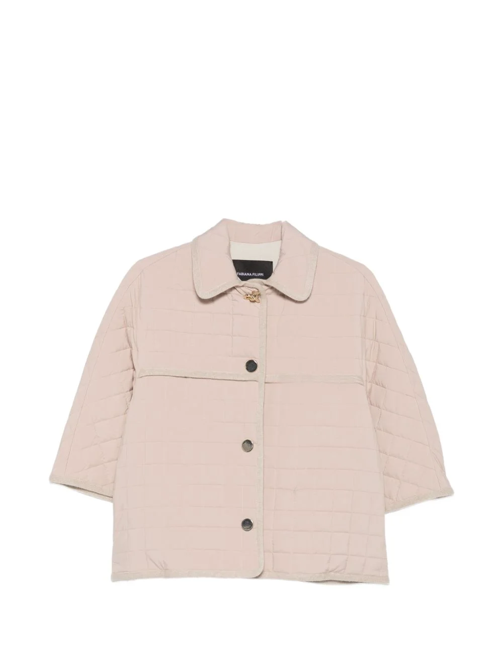 quilted short-sleeve jacket - 1